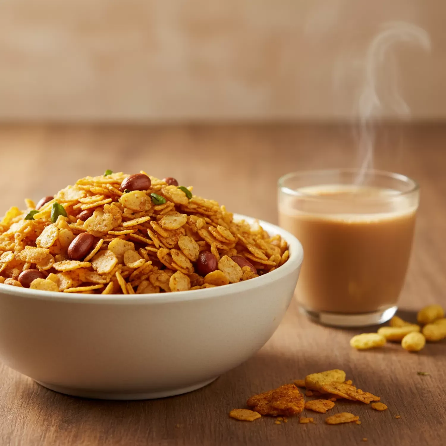 Khata Meetha Roasted Poha Chana Mixture